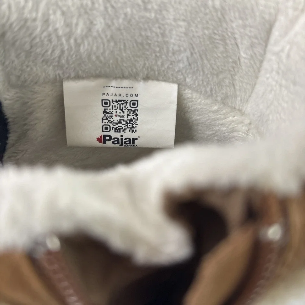 Pajar Canada Ceria In Church Brown/Cream 5/5.5 Waterproof Shearling Snow‎ Boots